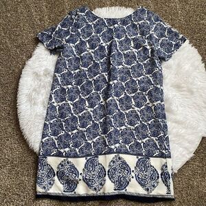 Lulus Dress Paisley Blue White Womens Size Small